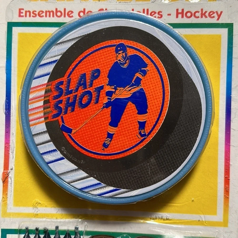 Vintage New Hockey Birthday Cake Topper Candle Set